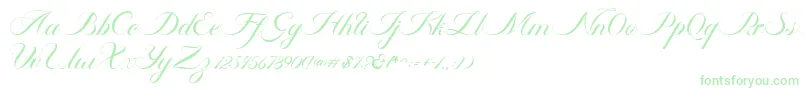 Ambergris Script Free Personal-fontti – vihreät fontit