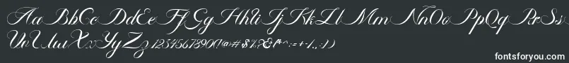 Ambergris Script Free Personal-Schriftart – Weiße Schriften auf schwarzem Hintergrund