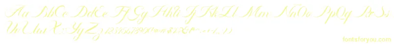 Czcionka Ambergris Script Free Personal – żółte czcionki