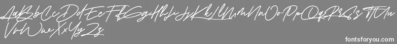 Amberla Free Font – White Fonts on Gray Background