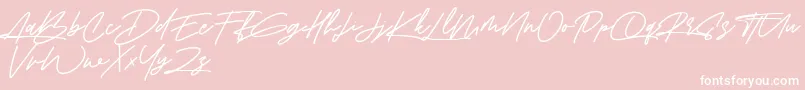フォントAmberla Free – ピンクの背景に白い文字