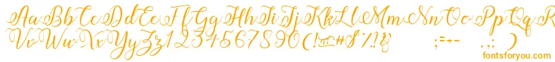 Amberlyn Font – Orange Fonts on White Background