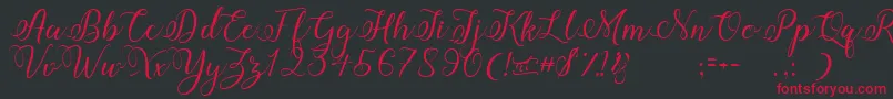 Amberlyn Font – Red Fonts on Black Background