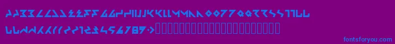 Ambisi Font – Blue Fonts on Purple Background