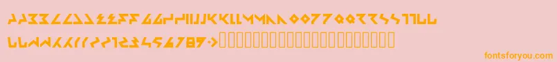 Ambisi Font – Orange Fonts on Pink Background