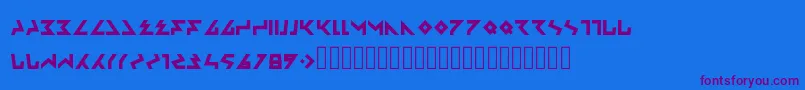 Ambisi Font – Purple Fonts on Blue Background