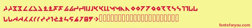 Ambisi Font – Red Fonts on Yellow Background