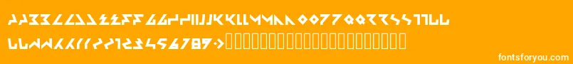 Ambisi Font – White Fonts on Orange Background