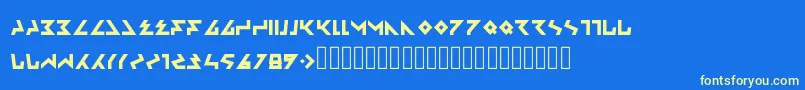 Ambisi Font – Yellow Fonts on Blue Background
