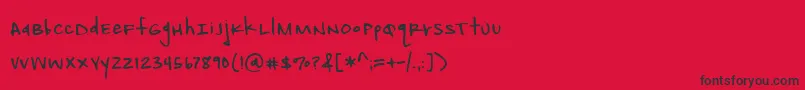 Ambition  Ink Demo Font – Black Fonts on Red Background