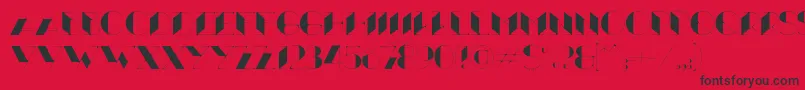 Xthlx Font – Black Fonts on Red Background