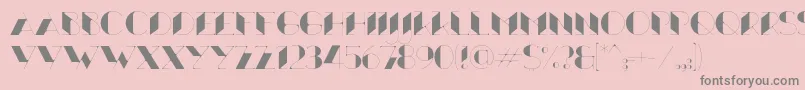 Xthlx Font – Gray Fonts on Pink Background