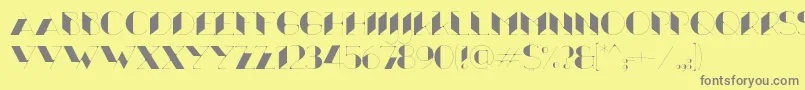 Xthlx-Schriftart – Graue Schriften auf gelbem Hintergrund