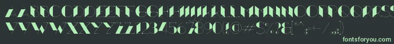 Xthlx Font – Green Fonts on Black Background