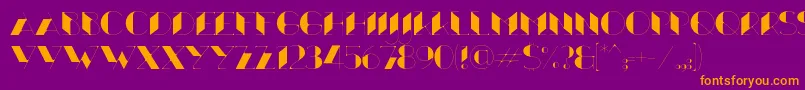 Xthlx Font – Orange Fonts on Purple Background