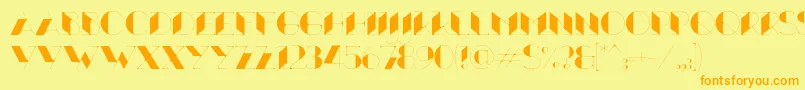 Xthlx Font – Orange Fonts on Yellow Background