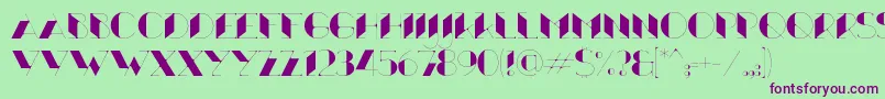 Xthlx Font – Purple Fonts on Green Background