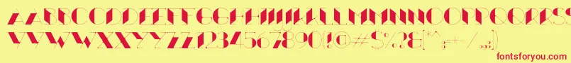 Xthlx Font – Red Fonts on Yellow Background