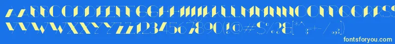 Xthlx Font – Yellow Fonts on Blue Background