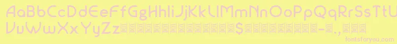 Amblas Font – Pink Fonts on Yellow Background