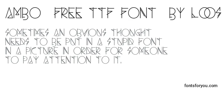 Reseña de la fuente Ambo  free ttf font  by loosy d4wz0ug