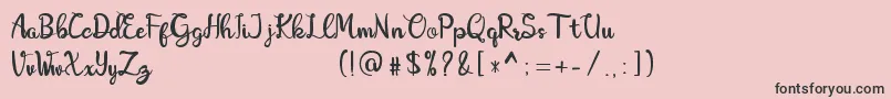 Amboeng Font – Black Fonts on Pink Background