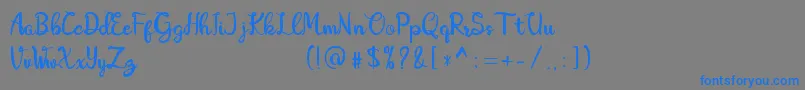 Amboeng Font – Blue Fonts on Gray Background