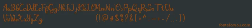 Amboeng-fontti – ruskeat fontit mustalla taustalla