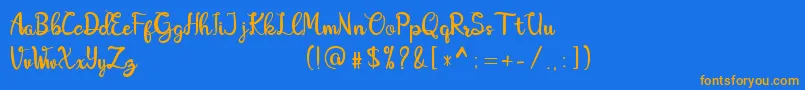 Шрифт Amboeng – оранжевые шрифты на синем фоне