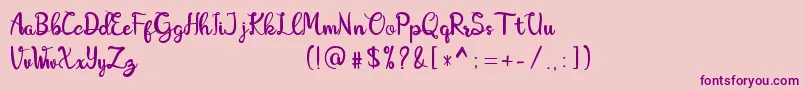 Amboeng Font – Purple Fonts on Pink Background