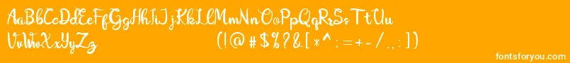 Amboeng Font – White Fonts on Orange Background