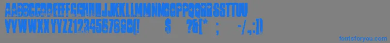 ambulance shotgun Font – Blue Fonts on Gray Background