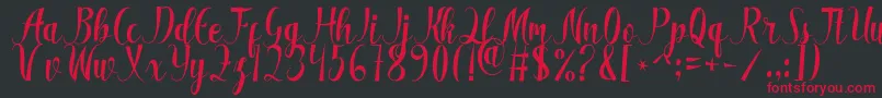 Ambulane Font – Red Fonts on Black Background