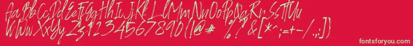 ambyar Font – Green Fonts on Red Background