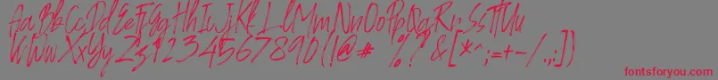 ambyar Font – Red Fonts on Gray Background