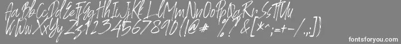 ambyar-Schriftart – Weiße Schriften auf grauem Hintergrund