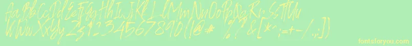 ambyar Font – Yellow Fonts on Green Background
