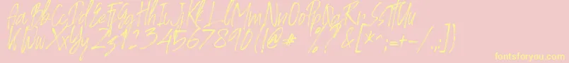 ambyar Font – Yellow Fonts on Pink Background