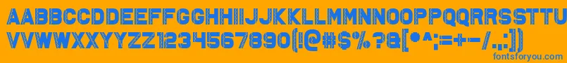 Ambystoma Mexicanum Font – Blue Fonts on Orange Background