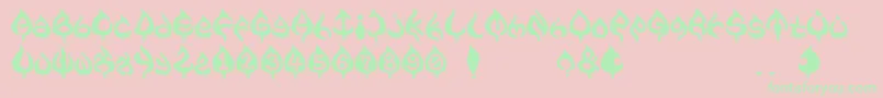 ame Font – Green Fonts on Pink Background