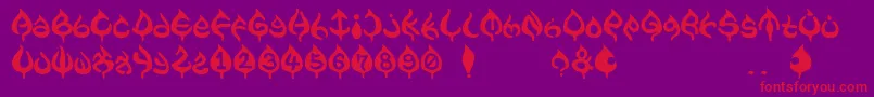 ame Font – Red Fonts on Purple Background