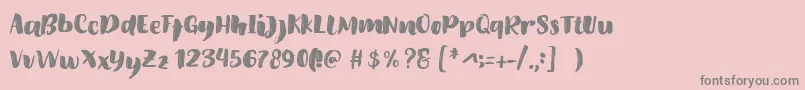 Amel Brush Font Font – Gray Fonts on Pink Background