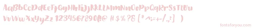 Amel Brush Font Font – Pink Fonts on White Background