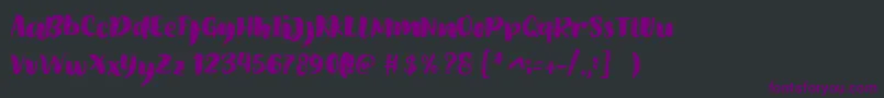 Шрифт Amel Brush Font – фиолетовые шрифты на чёрном фоне