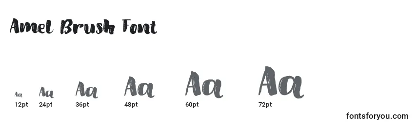 Размеры шрифта Amel Brush Font