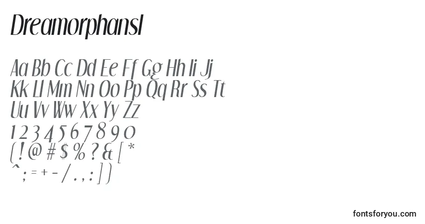 Шрифт DreamorphansI – алфавит, цифры, специальные символы
