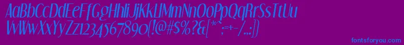 DreamorphansI Font – Blue Fonts on Purple Background