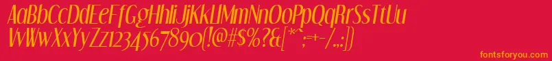 DreamorphansI Font – Orange Fonts on Red Background