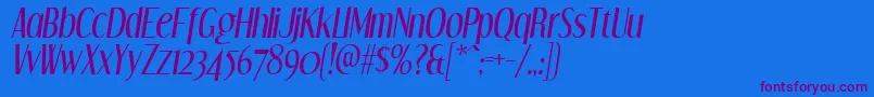 DreamorphansI Font – Purple Fonts on Blue Background