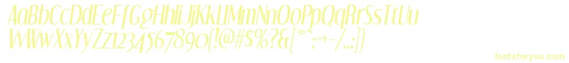 DreamorphansI Font – Yellow Fonts on White Background